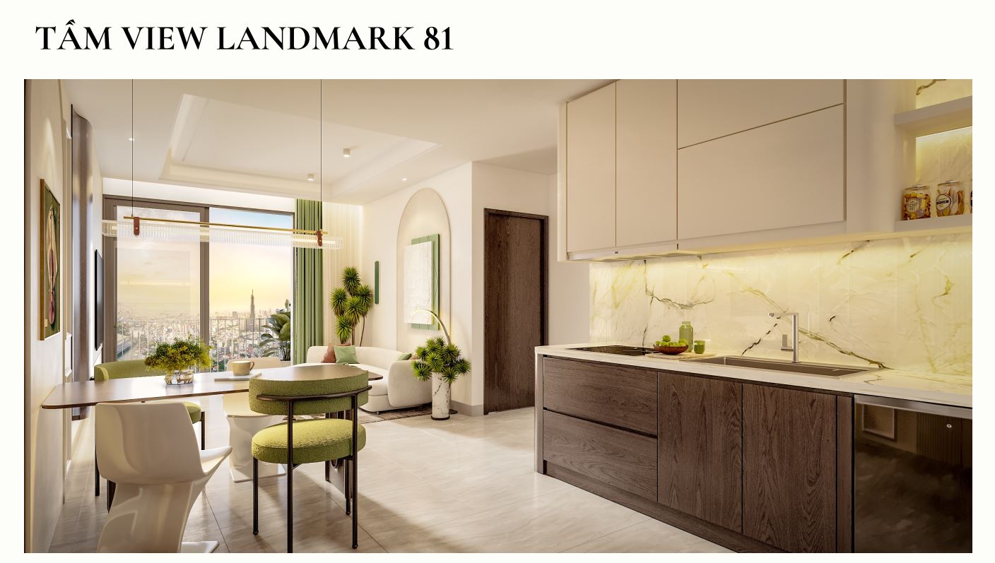 Nhà mẫu căn hộ Risa với tầm view nhìn Landmark 81 rộng mở